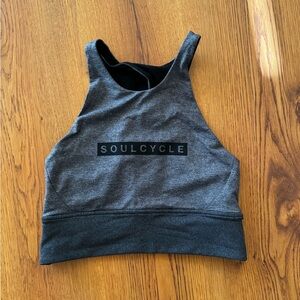 Lululemon x Soul Cycle Back in Action Bra in Heathered Black Size 8